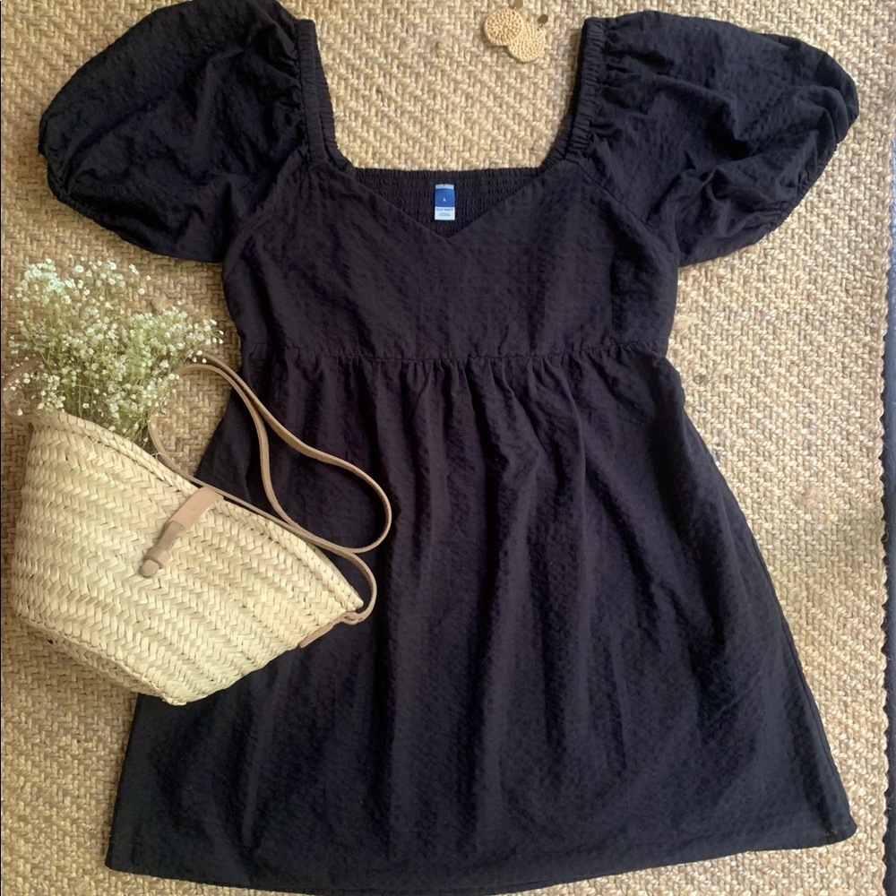 Puff Sleeve, Fit & Flare, Empire Waist Sweetheart neckline Cotton Mini Old Navy